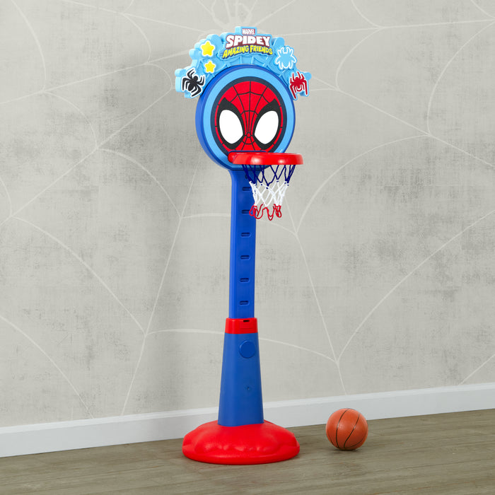 TY86585SM 1164 basketball hoop spidey lifestyle 103 0-Spidey and His Amazing Friends Plastic Basketball Set