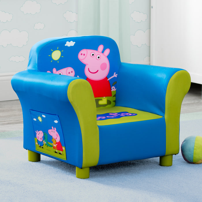 UP83583PG peppa pig upholstered chair hangtag marketing 0-Peppa Pig Upholstered Chair