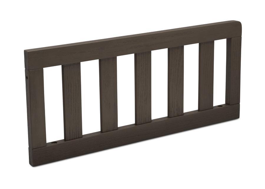 Delta Children Textured Cocoa (1350) Toddler Guardrail W0060 Angled View 5-Toddler Guardrail (W0060)