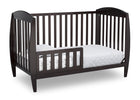 Black crib with white mattress on a white background 12-Taylor 4-in-1 Convertible Crib