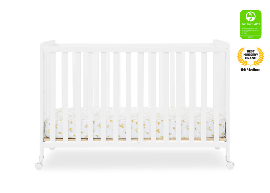 Bianca White (130) 10-Aria Full Size Portable Folding Crib