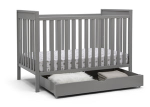 Delta Children Grey (026) Under Crib Roll-Out Storage, Right Crib Silo View 0