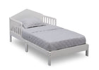 Gray metal bed frame with mattress and pillows on a white background 5-Homestead Toddler Bed