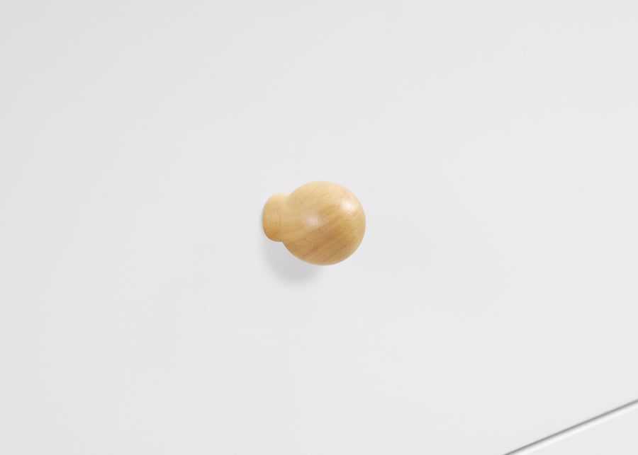 Bianca White with Natural (123) 5-Essex 6 Drawer Dresser with Interlocking Drawers