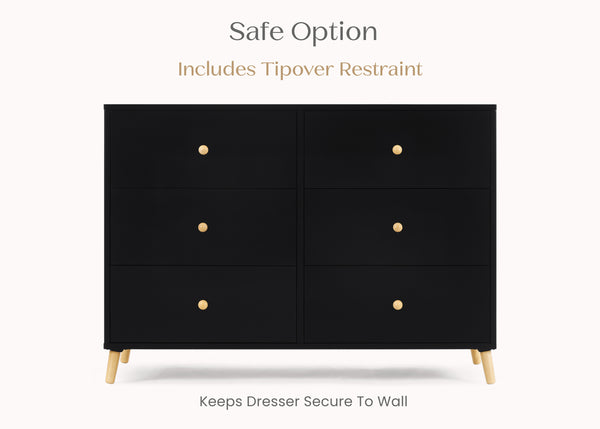 Essex 6 Drawer Dresser with Interlocking Drawers | Delta Children