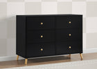 Ebony with Natural (1482) 9-Essex 6 Drawer Dresser with Interlocking Drawers