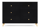 Ebony with Natural (1482) 11-Essex 6 Drawer Dresser with Interlocking Drawers