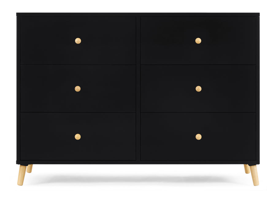 Ebony with Natural (1482) 11-Essex 6 Drawer Dresser with Interlocking Drawers