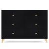 DCB: Ebony with Natural (1482) 16-Essex 6 Drawer Dresser with Interlocking Drawers