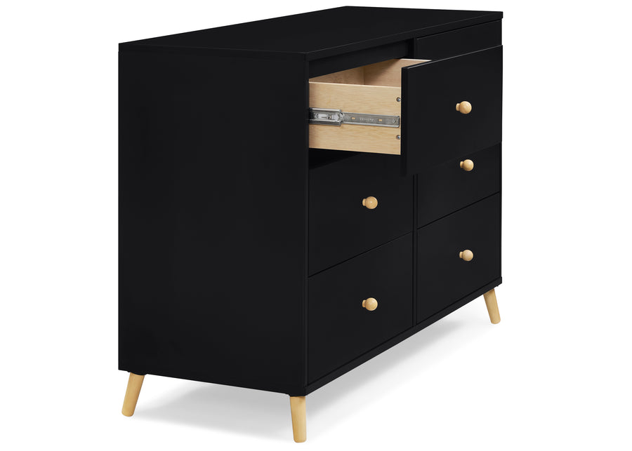 Ebony with Natural (1482) 12-Essex 6 Drawer Dresser with Interlocking Drawers
