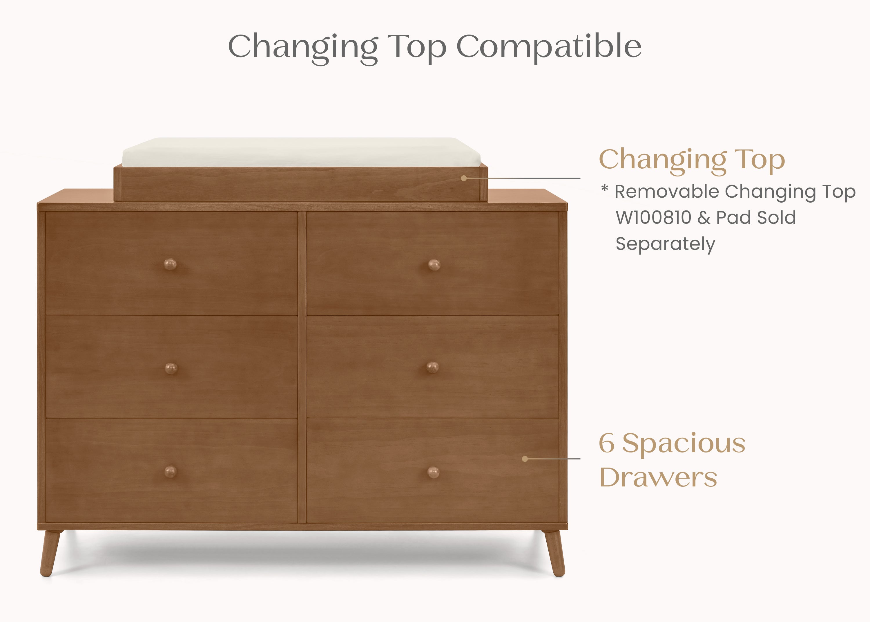 Essex 6 Drawer Dresser with Interlocking Drawers | Delta Children