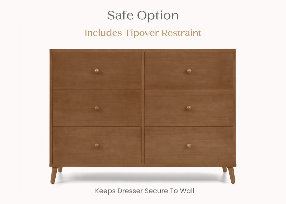 horizontal dresser Essex 6 Drawer Dresser with Interlocking Drawers