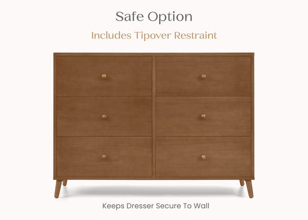 Essex 6 Drawer Dresser with Interlocking Drawers | Delta Children