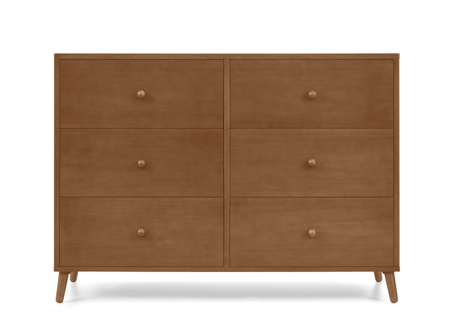 Chestnut (836) 21-Essex 6 Drawer Dresser with Interlocking Drawers