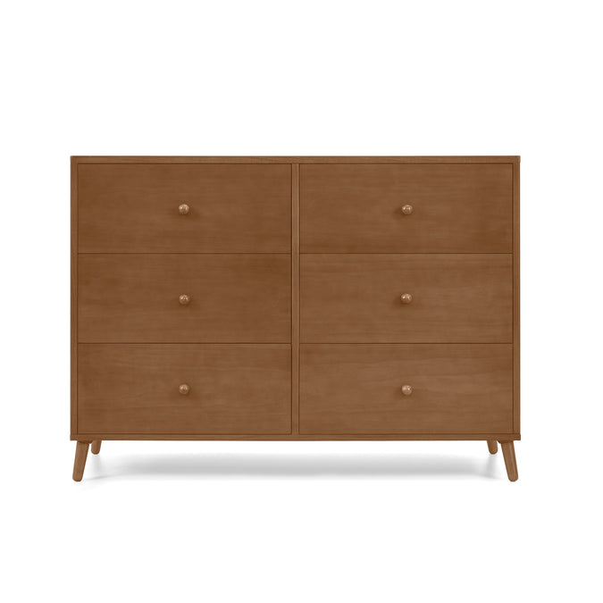 DCB: Chestnut (836) 25-Essex 6 Drawer Dresser with Interlocking Drawers
