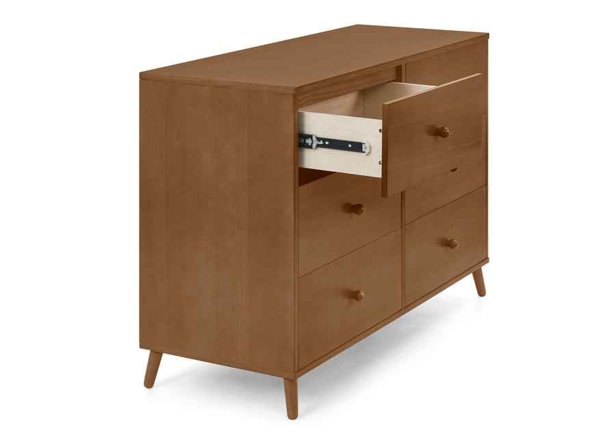 Chestnut (836) 23-Essex 6 Drawer Dresser with Interlocking Drawers