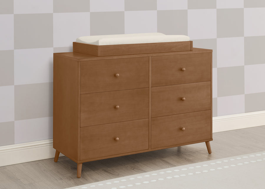 Chestnut (836) 20-Essex 6 Drawer Dresser with Interlocking Drawers