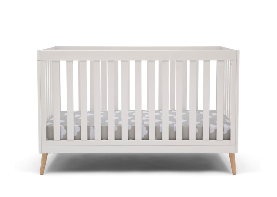 Bianca White with Natural (123) 8-Essex 4-in-1 Convertible Crib
