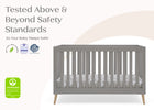 Grey with Natural (1359) 22-Essex 4-in-1 Convertible Crib