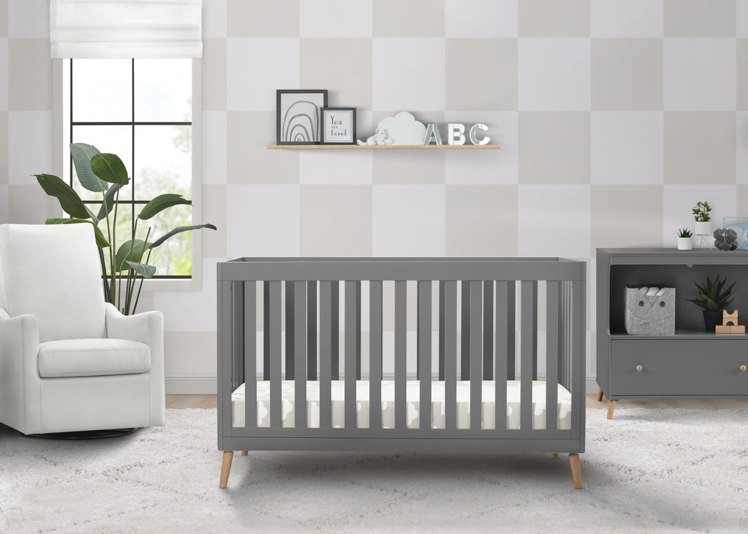Essex 4-in-1 Convertible CribGrey with Natural (1359)