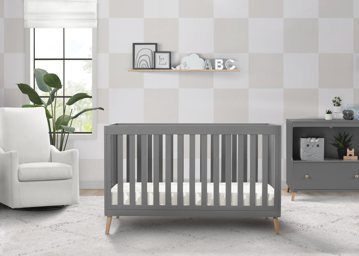 Essex 4-in-1 Convertible CribGrey with Natural (1359)