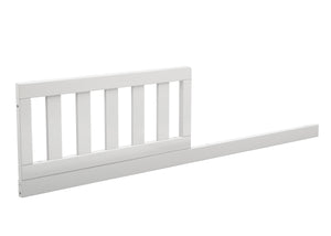 Delta Children Bianca White (130) Daybed/Toddler Guardrail Kit W103725 Angled View 5