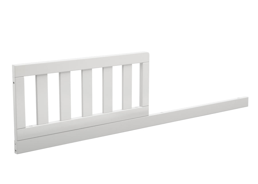 Delta Children Bianca White (130) Daybed/Toddler Guardrail Kit W103725 Angled View 4-Daybed/Toddler Guardrail Kit (W103725)