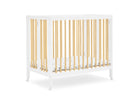 Bianca White with Natural (123) 11-Mia Portable Folding Mini Crib with 1.5-Inch Mattress