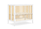 Bianca White with Natural (123) 14-Mia Portable Folding Mini Crib with 1.5-Inch Mattress
