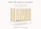 Bianca White with Natural (123) 6-Mia Portable Folding Mini Crib with 1.5-Inch Mattress
