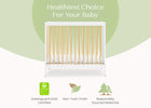 Bianca White with Natural (123) 4-Mia Portable Folding Mini Crib with 1.5-Inch Mattress