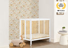 Bianca White with Natural (123) 2-Mia Portable Folding Mini Crib with 1.5-Inch Mattress