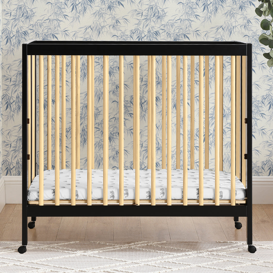 Mia Portable Folding Mini Crib with 1.5-Inch Mattress