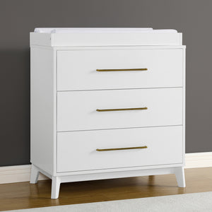 Spencer 3 Drawer Dresser with Changing Top and Interlocking Drawers 4