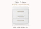 Bianca White (130) 7-Spencer 3 Drawer Dresser with Changing Top and Interlocking Drawers