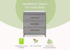 Steel Grey (1446) 18-Spencer 3 Drawer Dresser with Changing Top and Interlocking Drawers