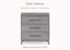 Steel Grey (1446) 21-Spencer 3 Drawer Dresser with Changing Top and Interlocking Drawers