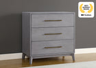 Steel Grey (1446) 16-Spencer 3 Drawer Dresser with Changing Top and Interlocking Drawers