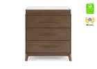 Teak Brown (1526) 14-Spencer 3 Drawer Dresser with Changing Top and Interlocking Drawers
