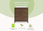 Teak Brown (1526) 31-Spencer 3 Drawer Dresser with Changing Top and Interlocking Drawers
