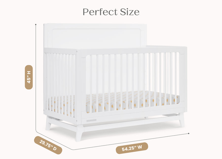 Bianca White (130) 7-Spencer 6-in-1 Convertible Crib