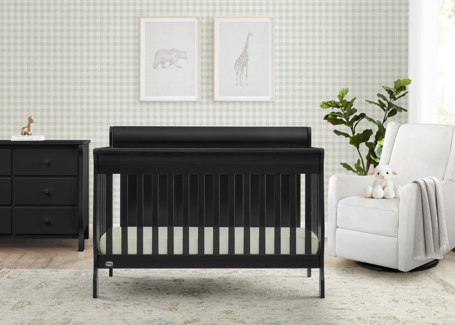 Ebony (0011) 1-Carter 6-in-1 Convertible Crib