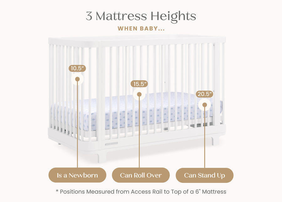 Bianca White (130) 22-Nest 4-in-1 Convertible Crib