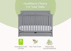Grey (026) 4-Logan 6-in-1 Convertible Crib with Underdrawer