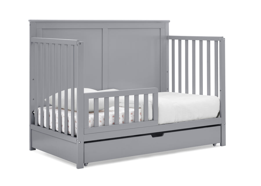 Grey (026) 12-Logan 6-in-1 Convertible Crib with Underdrawer