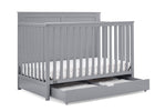 Grey (026) 11-Logan 6-in-1 Convertible Crib with Underdrawer