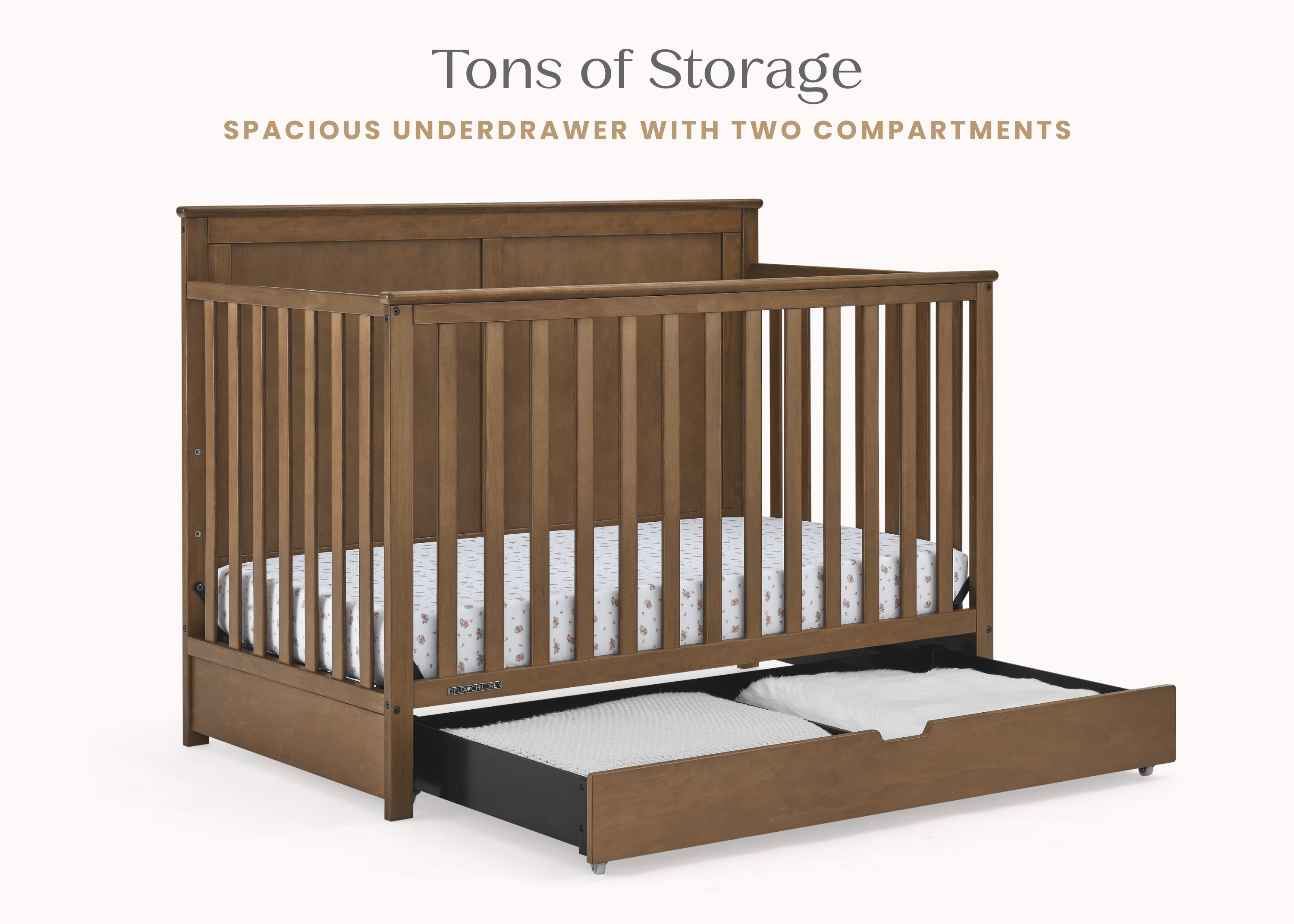Logan 6-in-1 Convertible Crib with Underdrawer | Delta Children