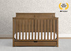 Chestnut (836) 43-Logan 6-in-1 Convertible Crib with Underdrawer