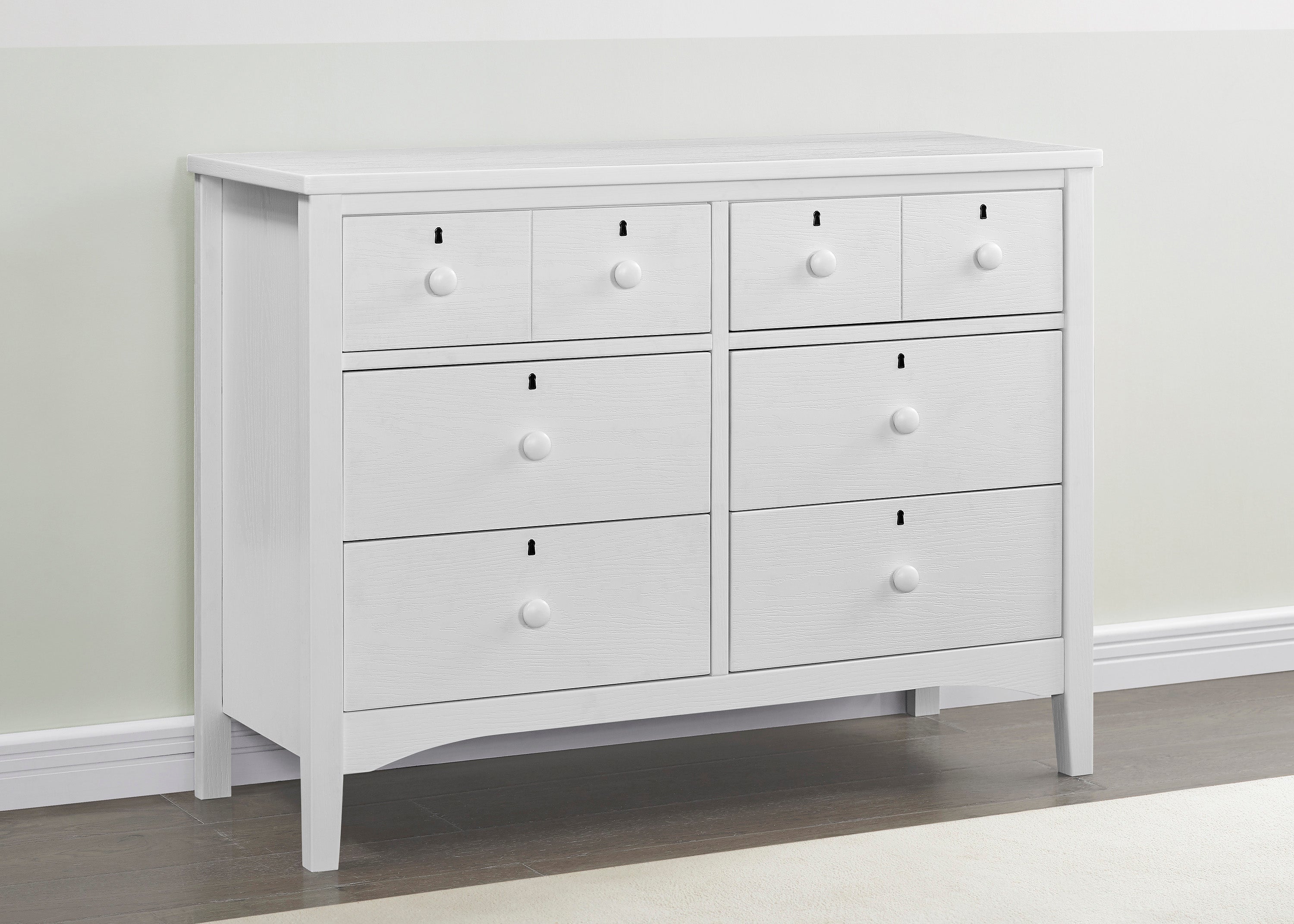 Farmhouse 6 Drawer Dresser with Interlocking Drawers | Delta Children