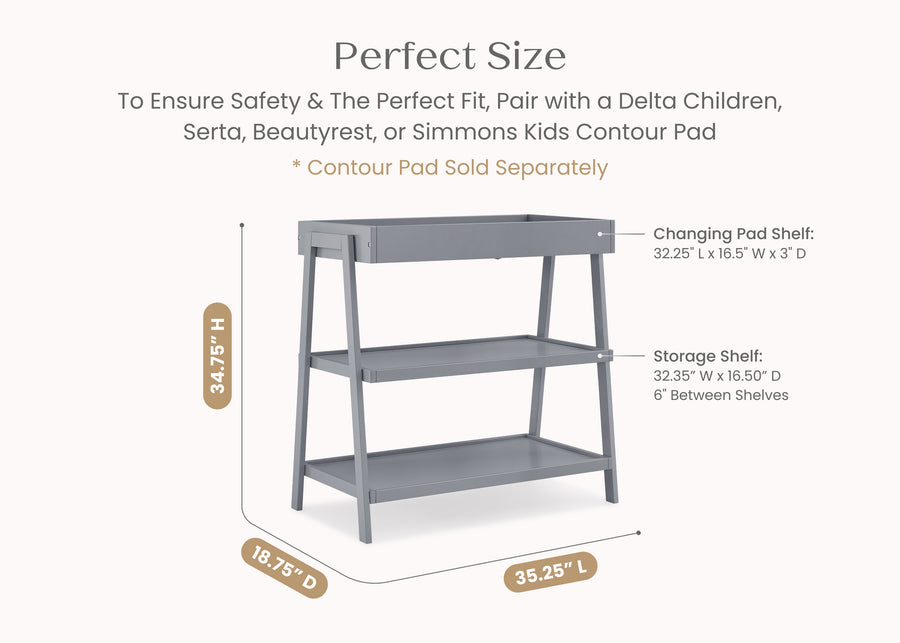 Grey (026) 6-Scout Changing Table